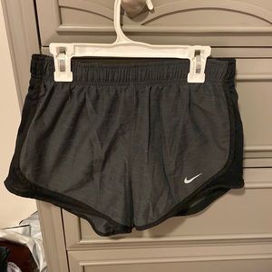 Gray and black Nike running shorts, size small, great condition